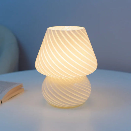 Worten™ Frosted Mushroom LED Bedside Lamp